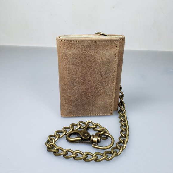 Men's RFID Blocking Motorcycle Wallet With Chain - Picture 2 of 13